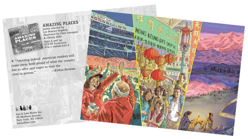 design for book publishers - promotional postcard